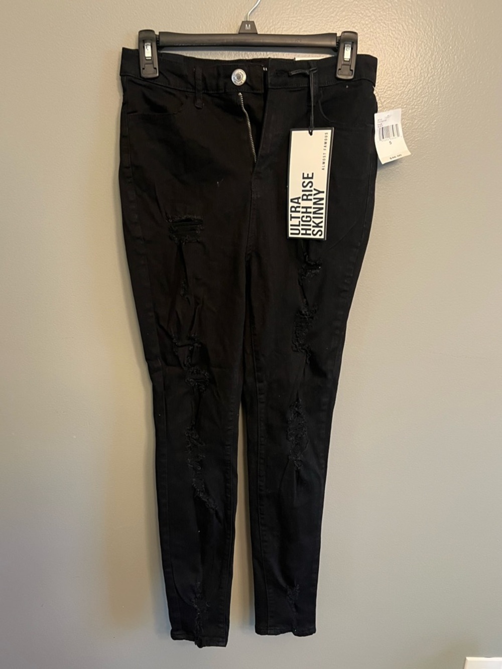 Almost Famous Black Ultra High Rise Skinny Jeans